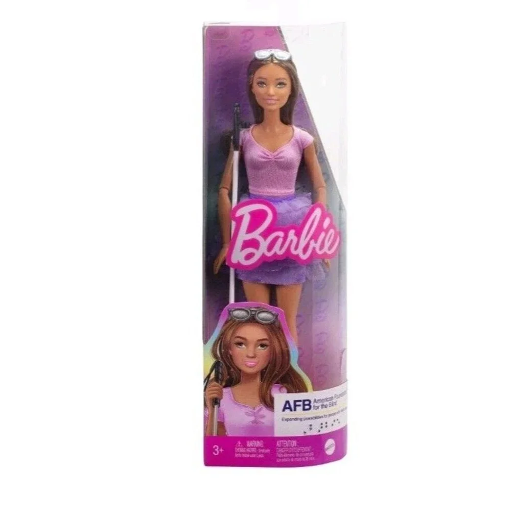 LOT 2 Barbie Sets - Fashionistas #228 Doll‎ Blind w/Cane + Pet Boutique 4 Pets